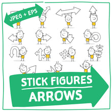 Load image into Gallery viewer, Yellow Stick Figures Arrows
