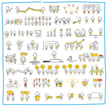 Load image into Gallery viewer, Part 4) 50 Yellow Stick-Figures Bundle #151-#200
