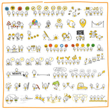 Load image into Gallery viewer, Part 5) 50 Yellow Stick-Figures Bundle #201-#250
