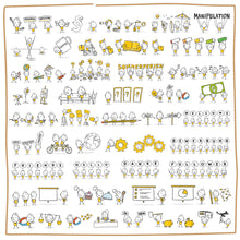 Load image into Gallery viewer, Part 8) 50 Yellow Stick-Figures Bundle #351-#400
